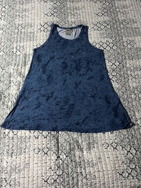 Vocal Blue Stud Swim Cover Up Dress Ladies XL